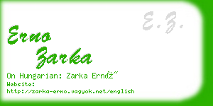 erno zarka business card